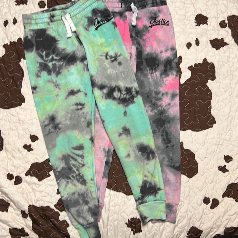 Justice Girls Tie-Dye Joggers Bundle (7/8)